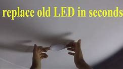 how to replace LED recessed downlights - remove and install downlight