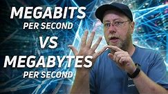 Megabits per second (Mb/s) vs Megabytes per second (MB/s)