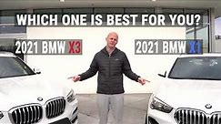 Compare the BMW 2021 X1 vs the BMW 2021 X3