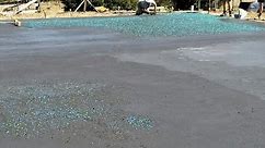 Recycled Crushed Glass in Concrete Slab