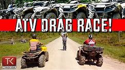 MEGA ATV Drag Race! Can-Am Outlander vs Yamaha Grizzly vs Honda Rubicon vs Polaris Sportsman