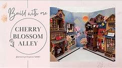 Book Nook Miniature Build - the Cherry Blossom Alley DIY kit.