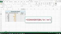 How to convert inches to CM in Microsoft Excel