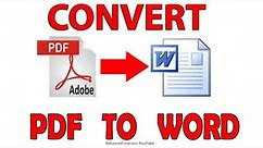 How to Convert PDF to Microsoft Word Doc Online. [pdf to doc converter]