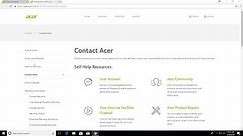 Acer Support Website - Overview