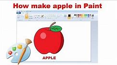 How to make apple in MS Paint.