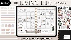 The Living Life Planner - Undated Digital Planner Flip Through + Goodnotes Guide
