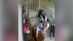 Mother in Cambodia saves child just seconds before home ceiling collapse