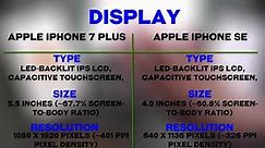 Apple iPhone 7 PLUS vs Apple iPhone SE - [ Full Comparison In 2 minutes ]