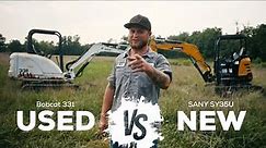 Comparing New vs. Used Heavy Equipment: SANY SY35U vs. Bobcat 331 Mini Excavator