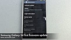 Samsung Galaxy S4 first firmware update