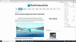 How to speed up Edge and make it load faster