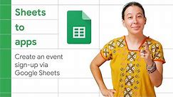 Create an event sign-up app via Google Sheets