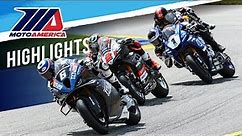 CLOSE MOTORCYCLE RACE! MotoAmerica Medallia Superbike Race 2 Highlights at Road Atlanta 2023