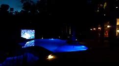 Conroe, TX Outdoor Theater: Pool With 3 Home Theaters