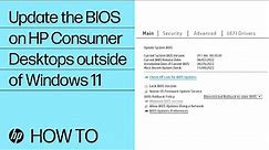 Updating the BIOS on HP Consumer Desktops outside of Windows 11| HP Computers| HP Support