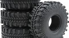 4pcs RC 2.2 Crawler Mud Terrain Tires Super Grip Soft Tyres with Soft Foam Insert Height: 145mm/5.7inch