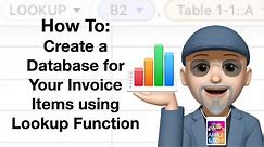 How to: Create a Database in Apple Numbers using the Lookup Function