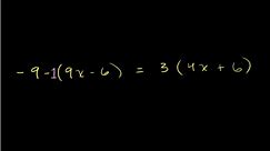 Equations with parentheses