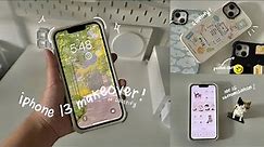 iphone 13 makeover 🍃casetify unboxing, ios 16 customization
