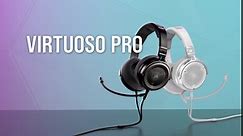 Corsair Virtuoso PRO Wired Open Back Gaming Headset - Detachable Uni-Directional Microphone - 50mm Graphene Drivers - 20Hz-40 kHz Frequency Response - White