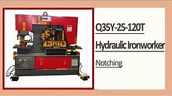 RONGWIN guides you to use Q35Y-25-120T hydraulic ironworker to notching