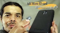SAMSUNG J3 How to install a Micro SD card