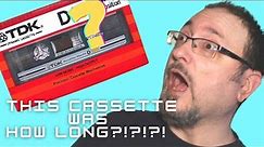 This Blank Cassette Is HOW Long??? : A Crazy Long Blank Tape From TDK : Vintage Cassette Review