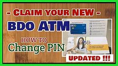 BDO ATM Claim and How to Change BDO PIN ATM Machine