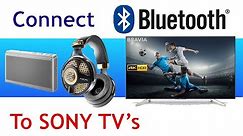 How to connect Bluetooth speakers and headphones to 2018 Sony TV's