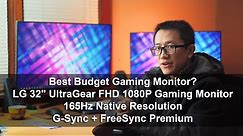Costco LG 32" 165Hz HDR10 G-Sync FreeSync Premium 1080P Gaming Monitor 32GN50T | First Impression
