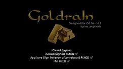 Goldra1n BETA for Windows Jailbreak & Activation Lock Bypass for iOS 16.2 ~ 16.5