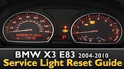 BMW X3 Service Light Reset