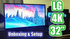 LG 32" 4K Monitor Unboxing & Install 32UL500-W | Part 4 of 2020 Workspace Update
