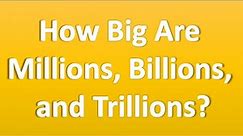 Names of Large Numbers | Understanding Very Large Numbers Millions, Billions, and Trillions