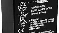 Casil 6V 4Ah Rechargeable Sealed Lead Acid Replacement Battery (1 Pack)