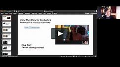 Webinar: Using TheirStory for Remote Oral History Interviewing