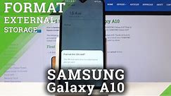 How to Format SD Card in SAMSUNG Galaxy A10 - Erase External Storage