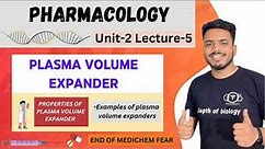Plasma volume expander || dextran || plasma volume restore || plasma volume expander pharmacology