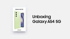 Galaxy A54 5G: Official Unboxing | Samsung