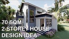 70 SQM 2-STOREY HOUSE DESIGN IDEA | Konsepto Designs