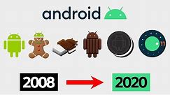 Evolution of Android OS 1.0 to 11 2020