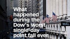 Here's what happened during the Dow's worst single-day point fall ever