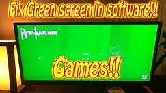 how to fix green screen problem in games software windows 10 | SOLVED