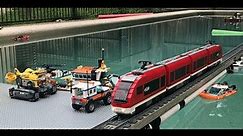 2018 Awesome Lego Train Set through the Garden, Pool and House