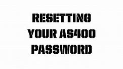 Resetting Your AS400 Password