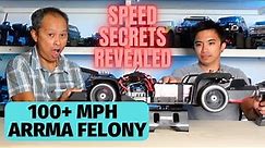 100+ mph Arrma Felony 8S review - 20 hp motor best upgrades mods for top speed drifting