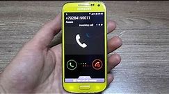 Samsung Galaxy S4 mini incoming call