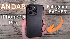 Andar iPhone 15 Pro "The Aspen" Black Leather Case REVIEW! // Best Leather Case for iPhone 15?