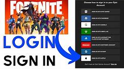 How to Login Fortnite Account? Fortnite Login Epic Games Account | Fortnite Online Game Login